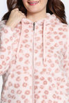 Zivame Soft Snuggles Fur Hoodie - Silver Peony — thumbnail 5